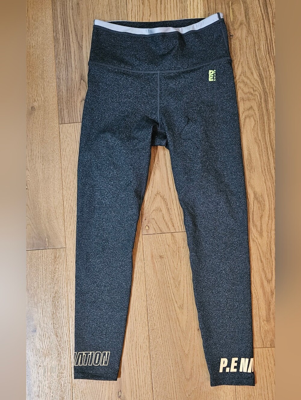 P.E Nation Charcoal Grey Marl High-Rise Leggings
